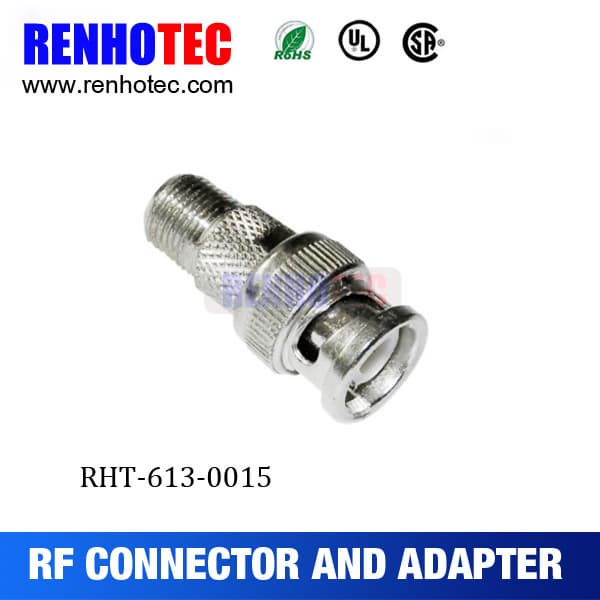 RF BNC Male To F Female Compression Connector Adapter
